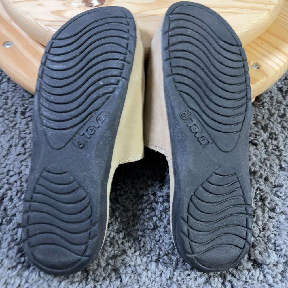 Teva Sandals Womens Size 7 Cream Suede Slide Casual Comfort Shoes - Picture 8 of 8